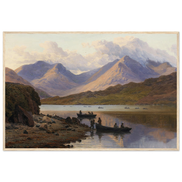 A View of the Killaries, from Leenane by Bartholomew Colles Watkins – Wooden Framed Print Buy Irish Art