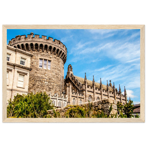 Capture the majesty of Dublin Castle with this framed print. Perfect for adding Irish heritage to any space. Ideal decor for home or office.