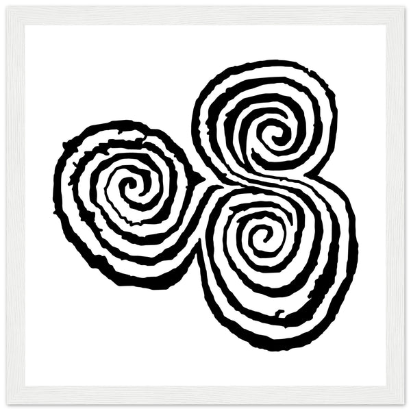 Newgrange Carving Triskelion Tri-Spiral Ancient Megalithic Symbol Print